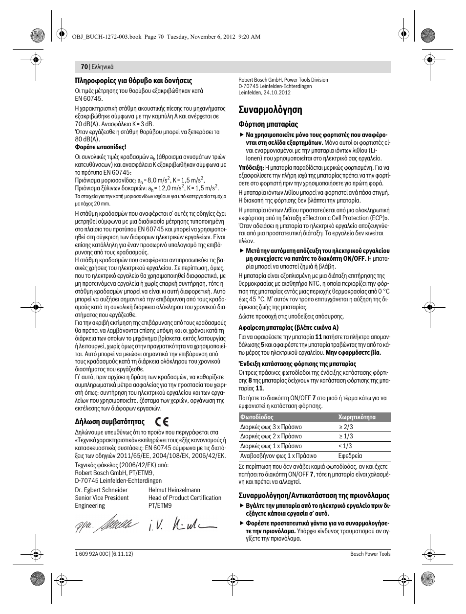 Συναρμολόγηση | Bosch GSA 10,8 V-LI Professional User Manual | Page 70 / 172