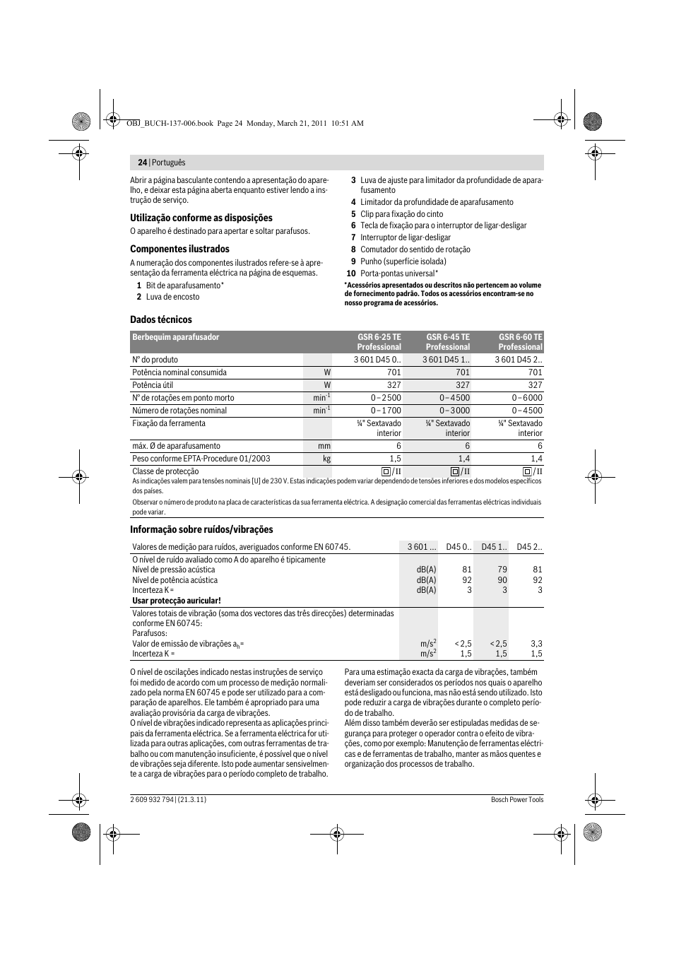 Bosch GSR 6-60 TE Professional User Manual | Page 24 / 119