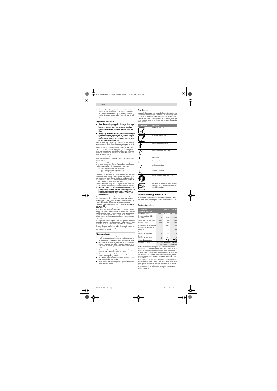 Bosch ALS 25 User Manual | Page 22 / 107