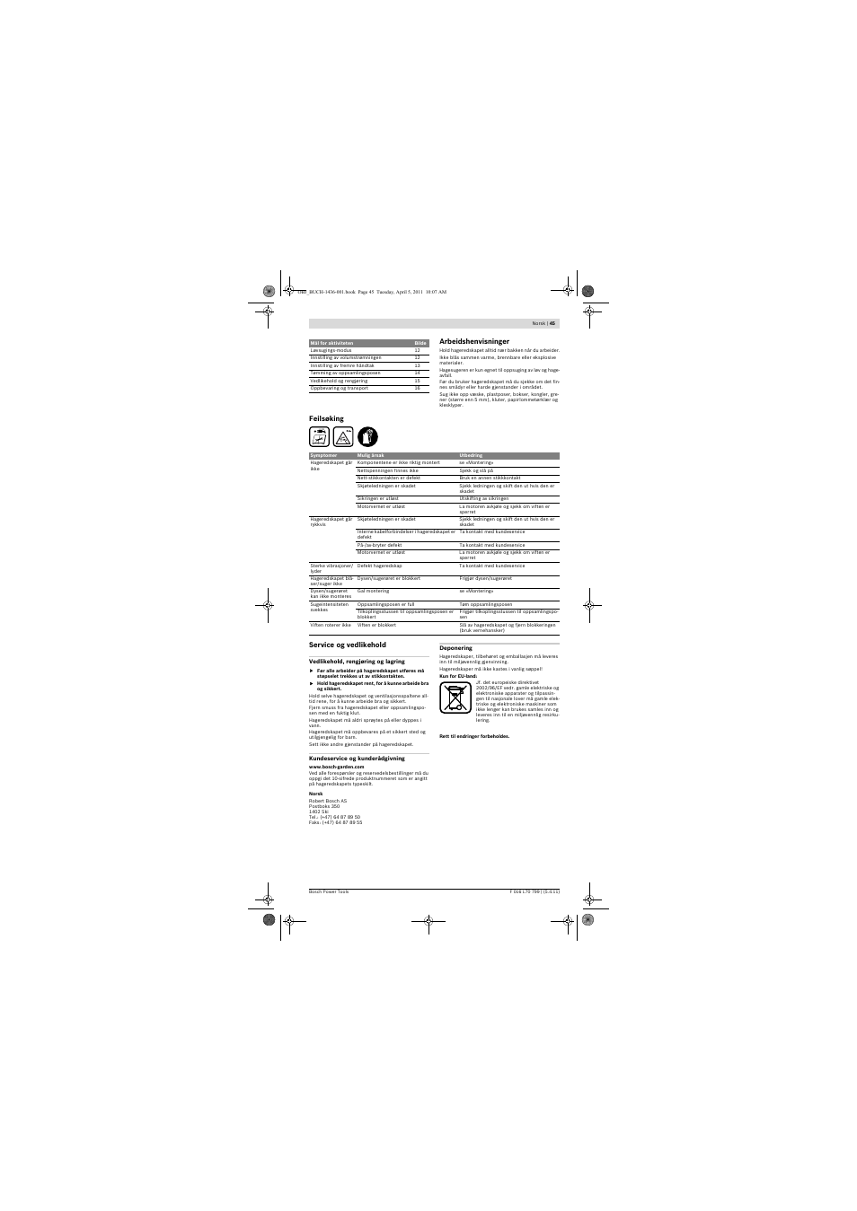 Bosch ALS 25 User Manual | Page 45 / 107