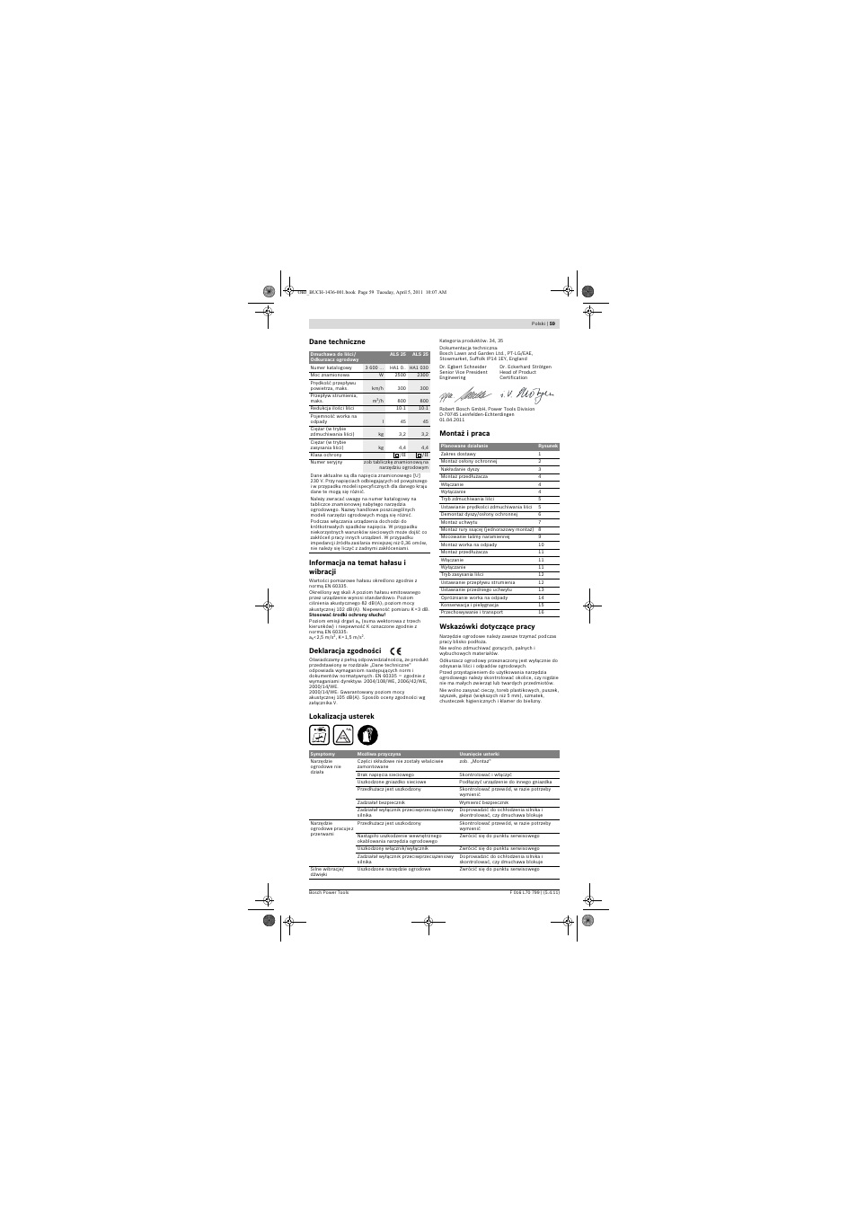 Bosch ALS 25 User Manual | Page 59 / 107