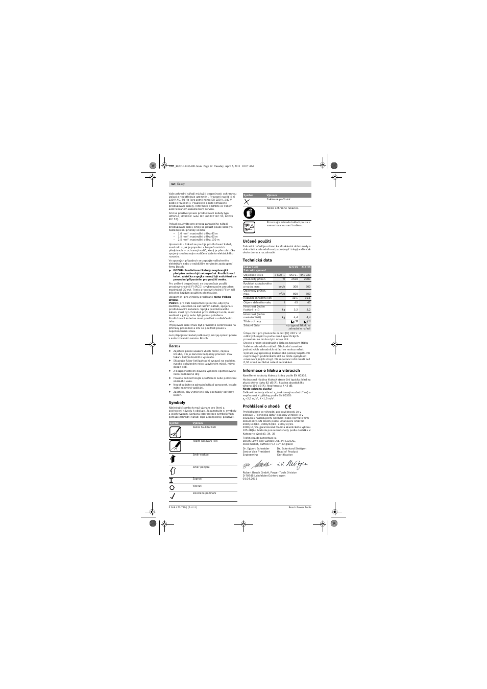 Bosch ALS 25 User Manual | Page 62 / 107