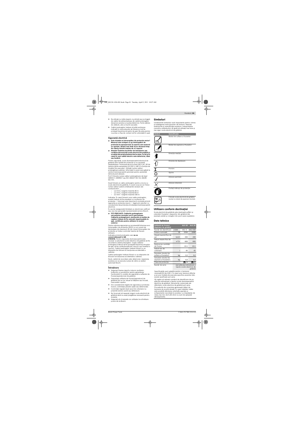 Bosch ALS 25 User Manual | Page 81 / 107