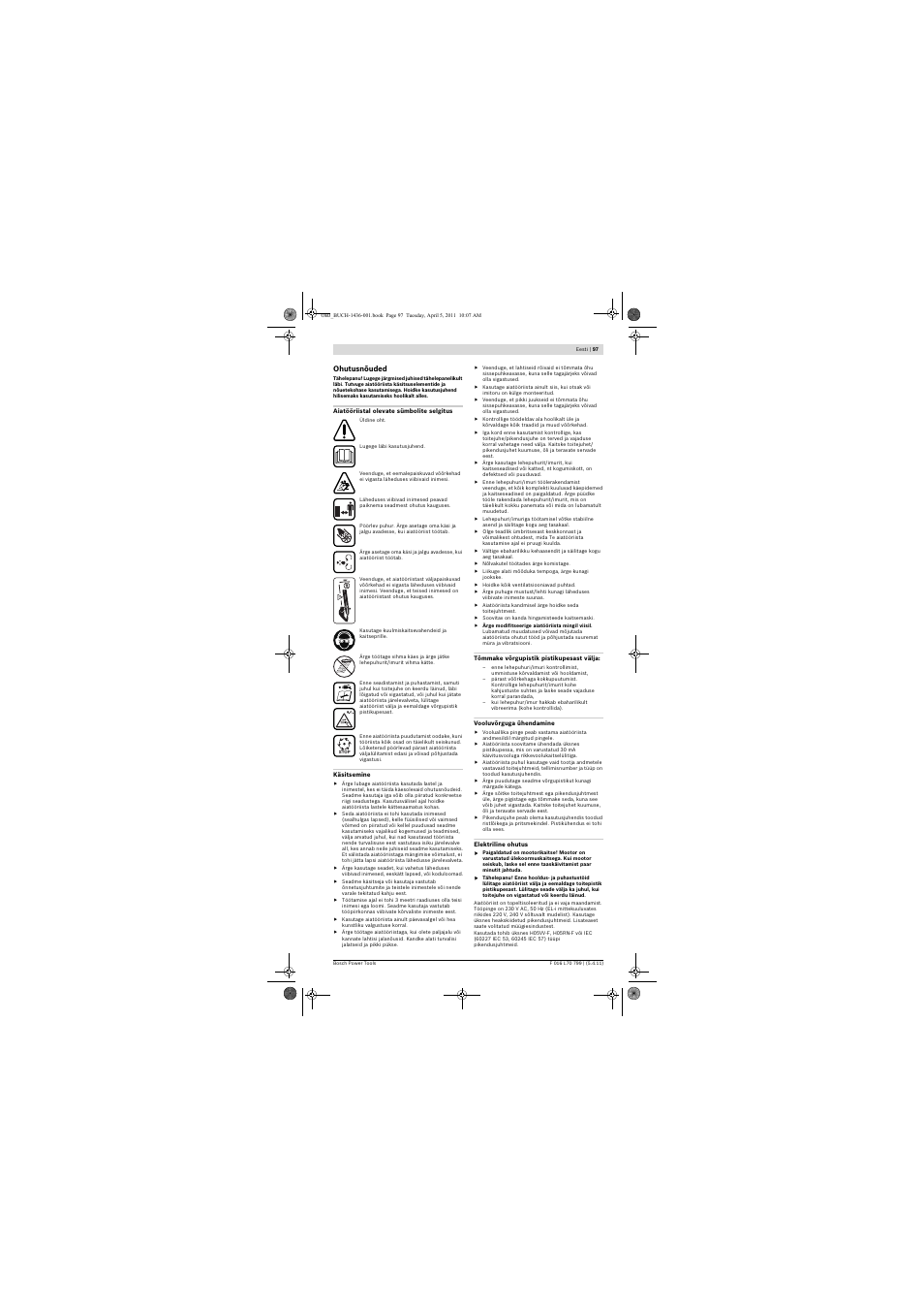 Bosch ALS 25 User Manual | Page 97 / 107