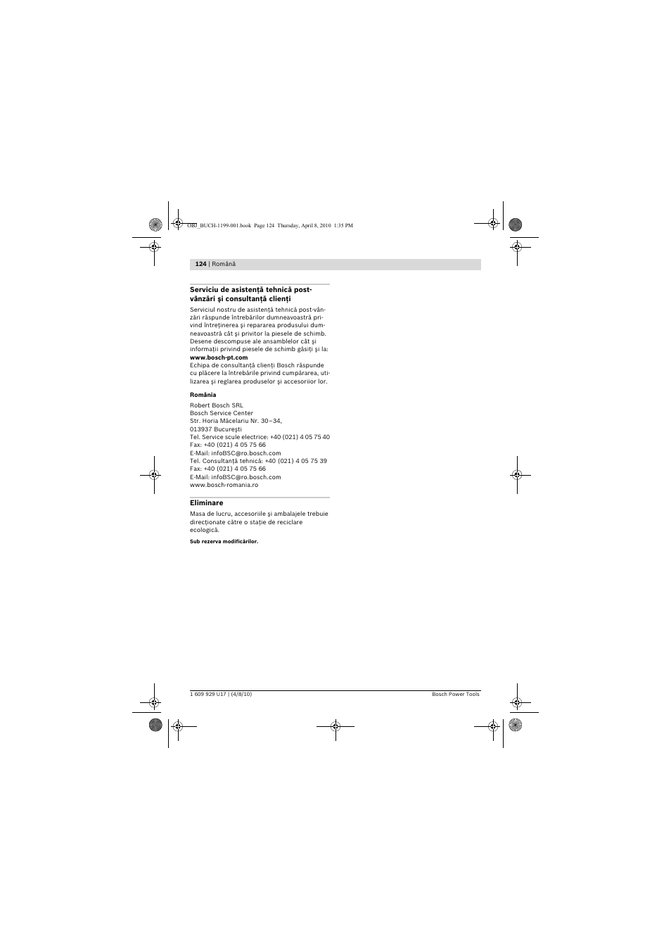Bosch GTA 3800 Professional User Manual | Page 124 / 171
