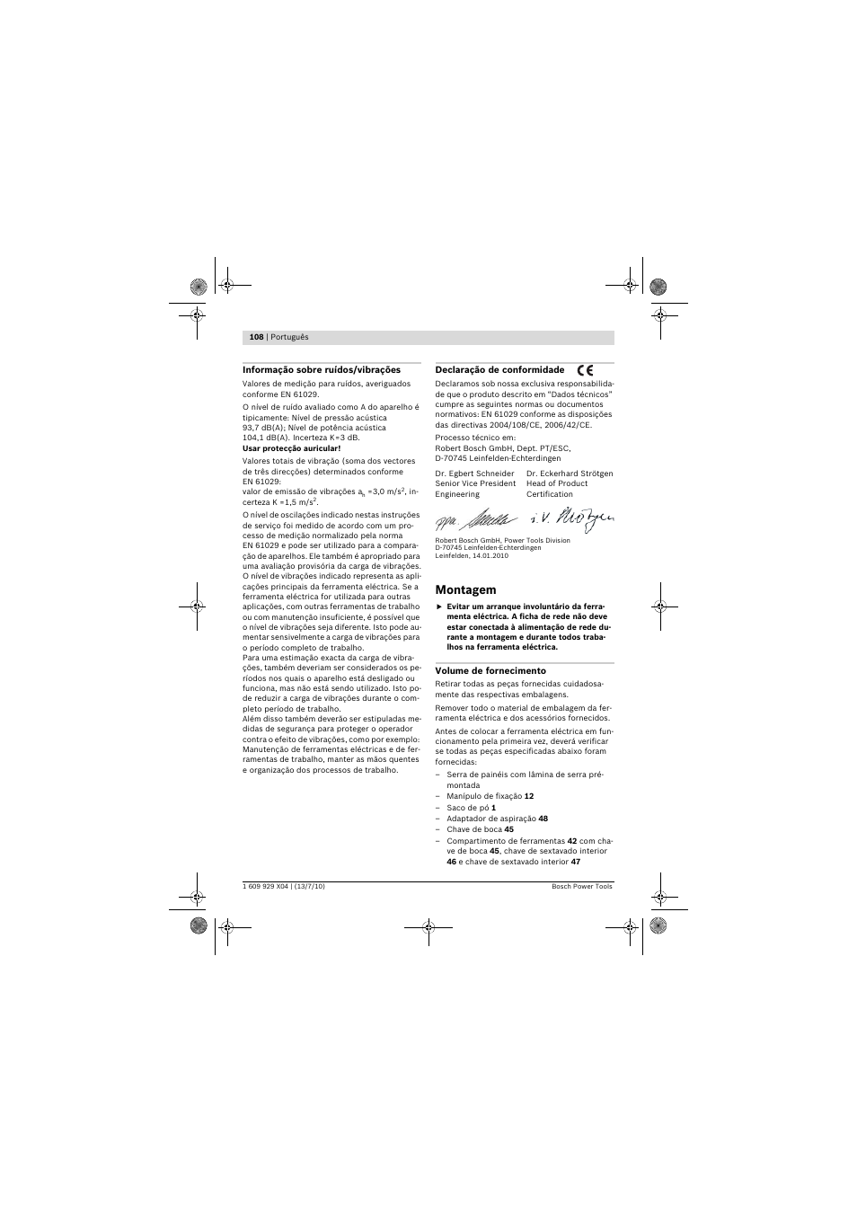 Montagem | Bosch GCM 10 SD Professional User Manual | Page 108 / 630