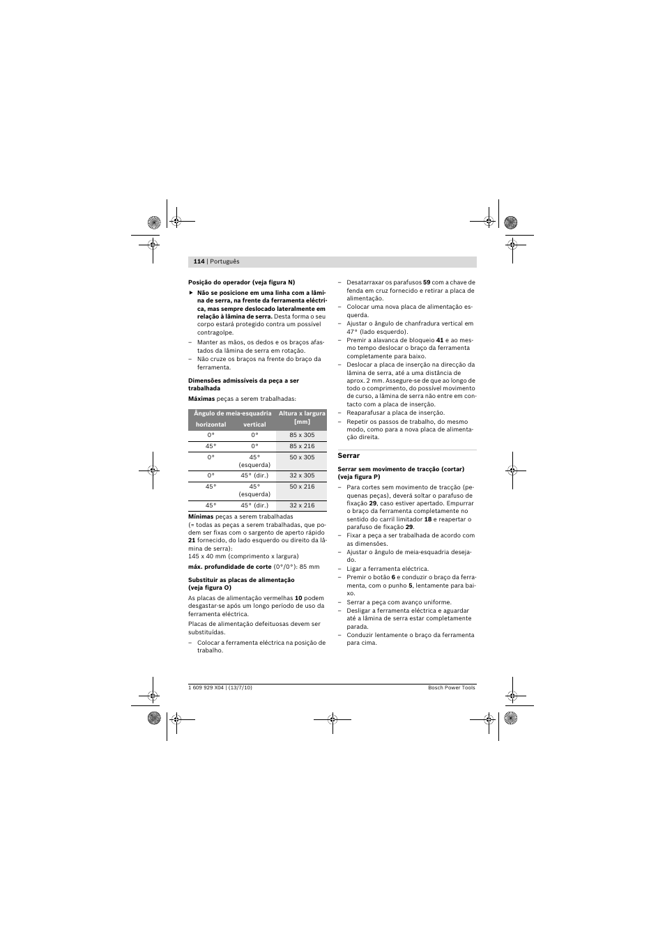 Bosch GCM 10 SD Professional User Manual | Page 114 / 630
