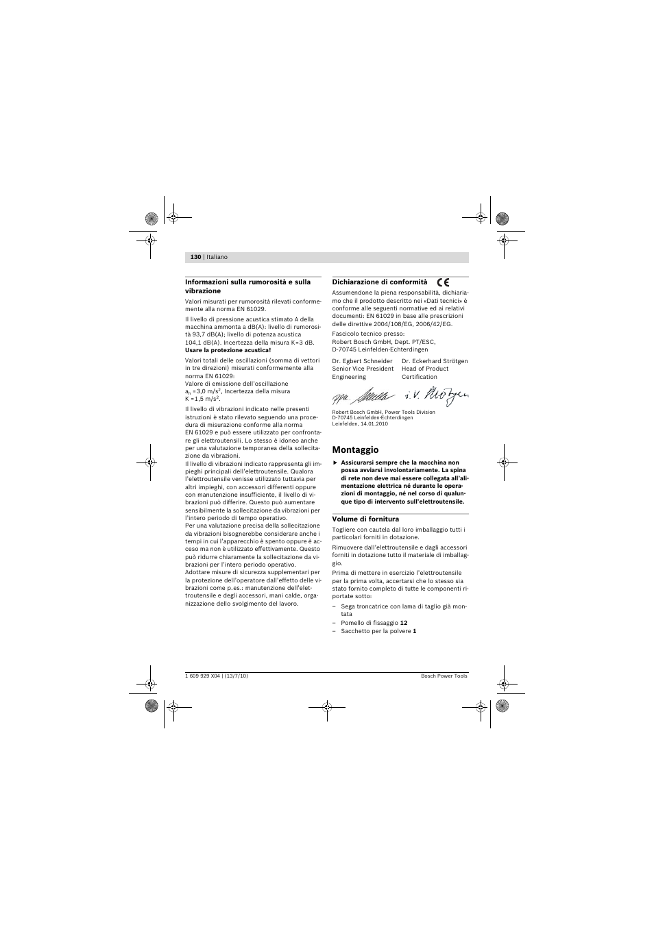 Montaggio | Bosch GCM 10 SD Professional User Manual | Page 130 / 630