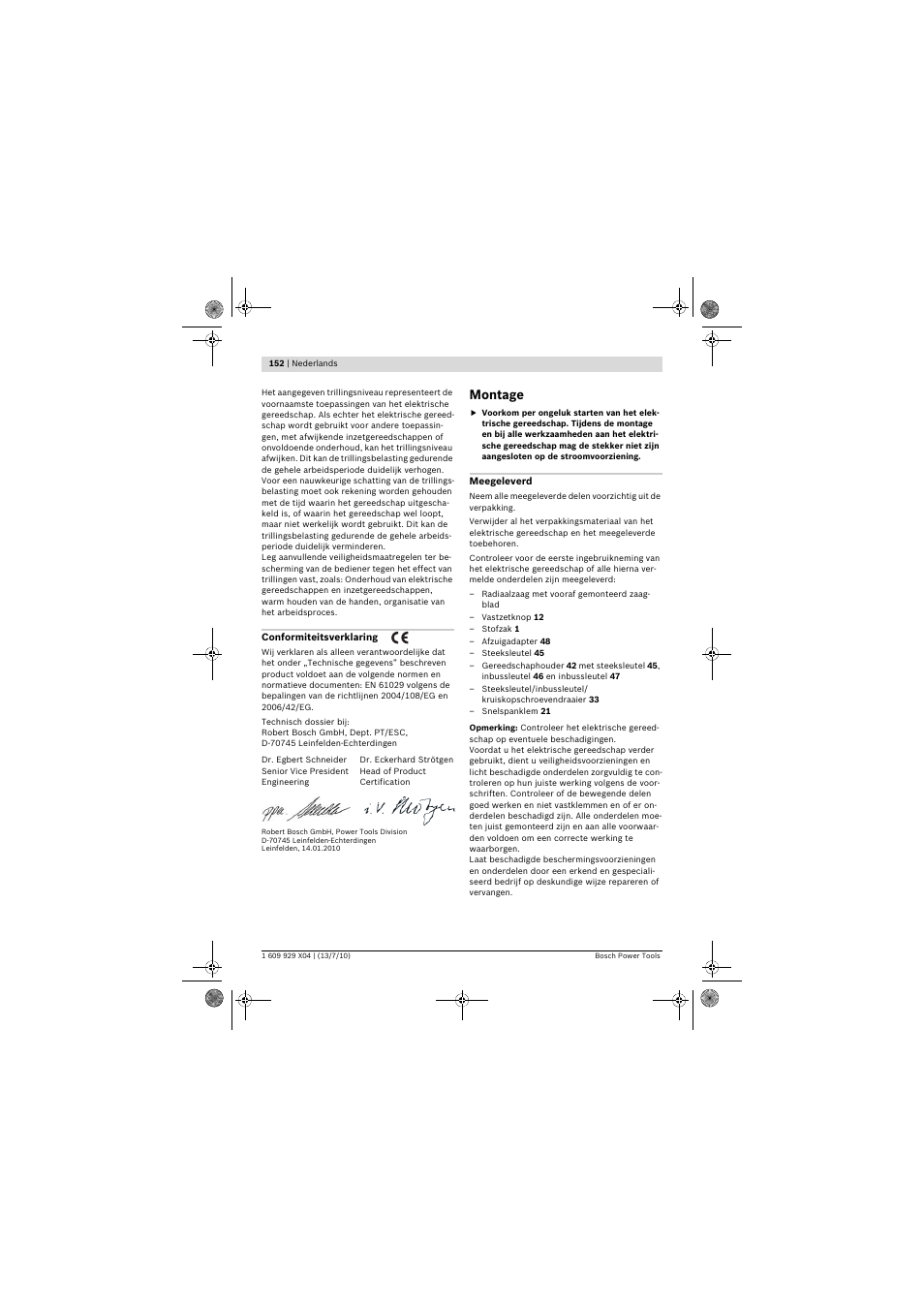 Montage | Bosch GCM 10 SD Professional User Manual | Page 152 / 630