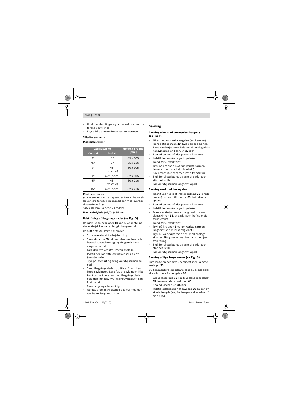 Bosch GCM 10 SD Professional User Manual | Page 178 / 630