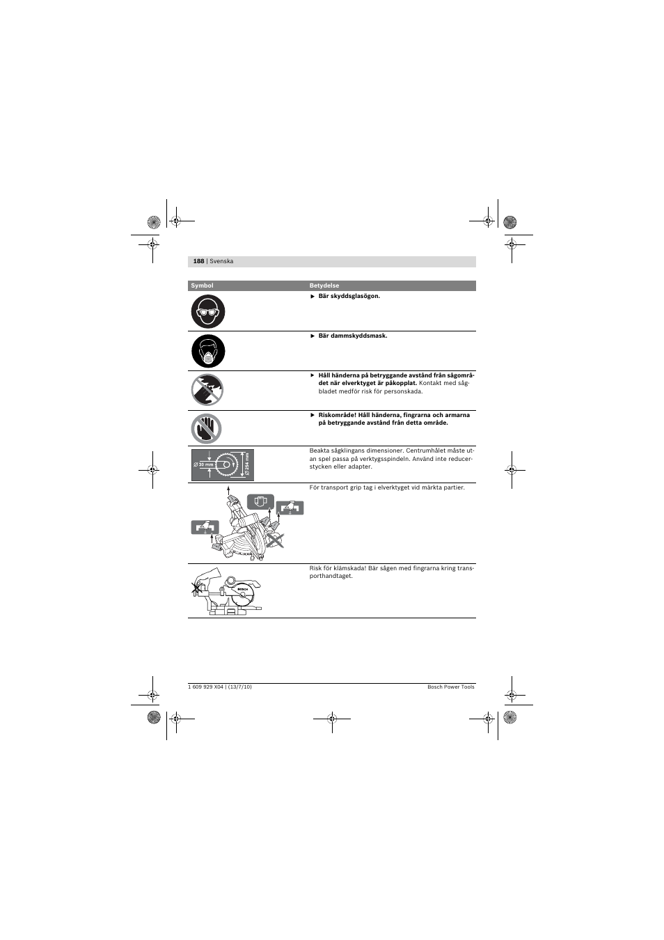 Bosch GCM 10 SD Professional User Manual | Page 188 / 630