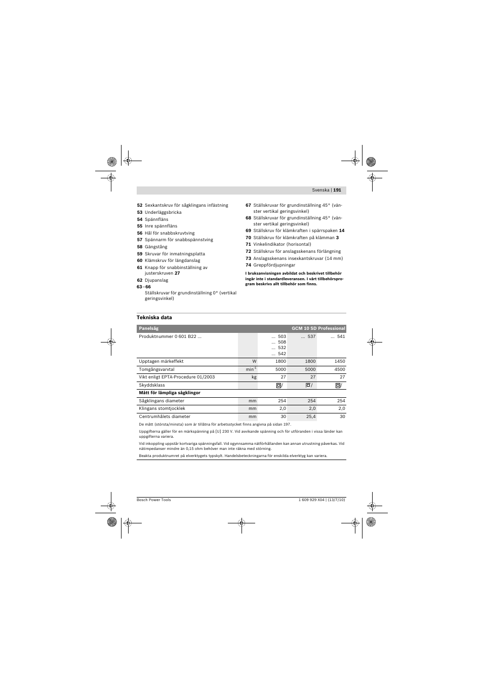 Bosch GCM 10 SD Professional User Manual | Page 191 / 630