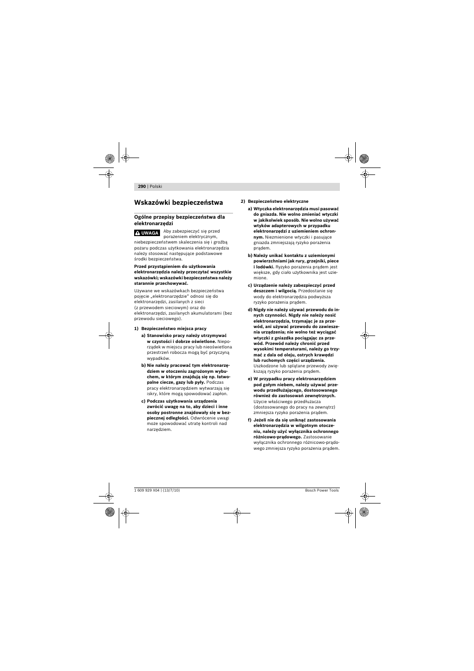 Wskazówki bezpieczeństwa | Bosch GCM 10 SD Professional User Manual | Page 290 / 630