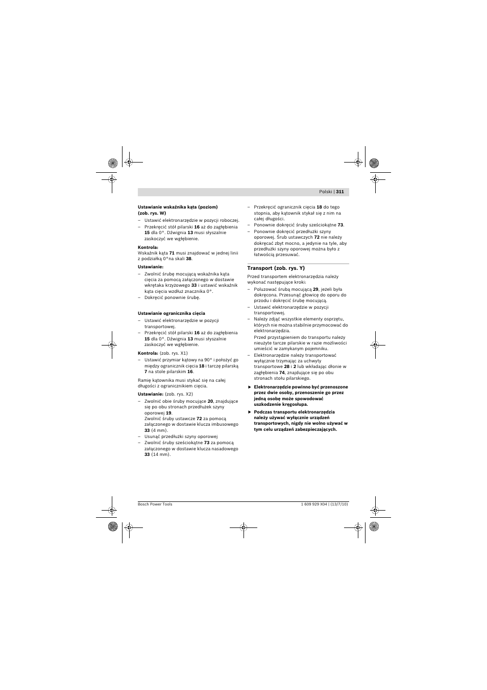 Bosch GCM 10 SD Professional User Manual | Page 311 / 630