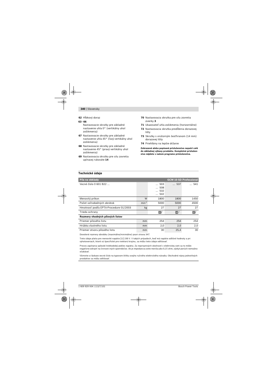 Bosch GCM 10 SD Professional User Manual | Page 340 / 630