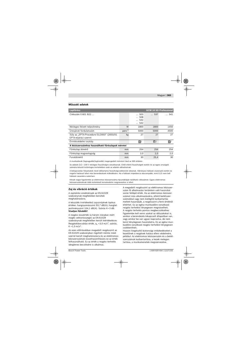 Bosch GCM 10 SD Professional User Manual | Page 363 / 630