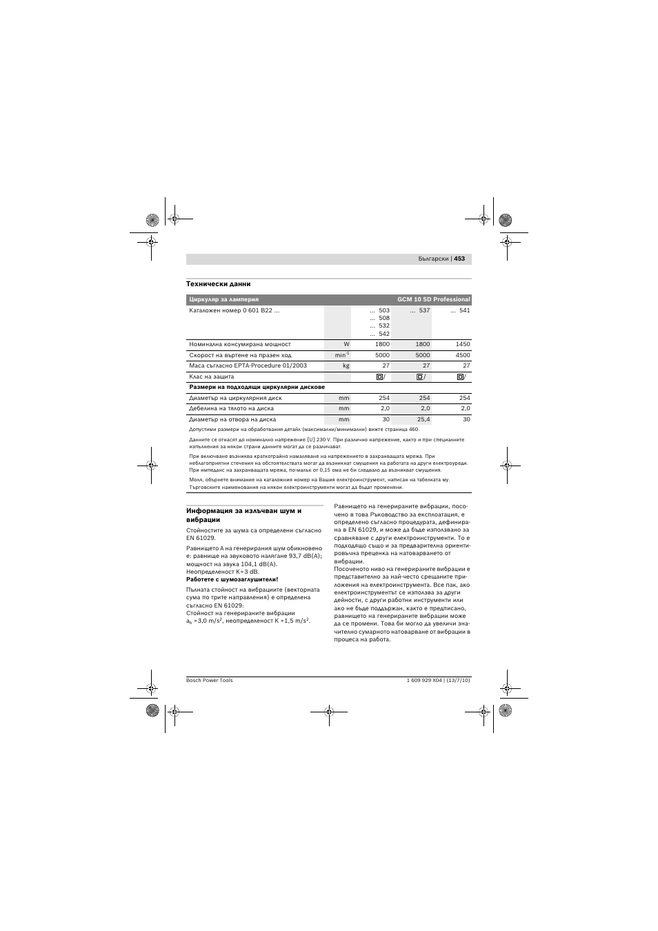 Bosch GCM 10 SD Professional User Manual | Page 453 / 630