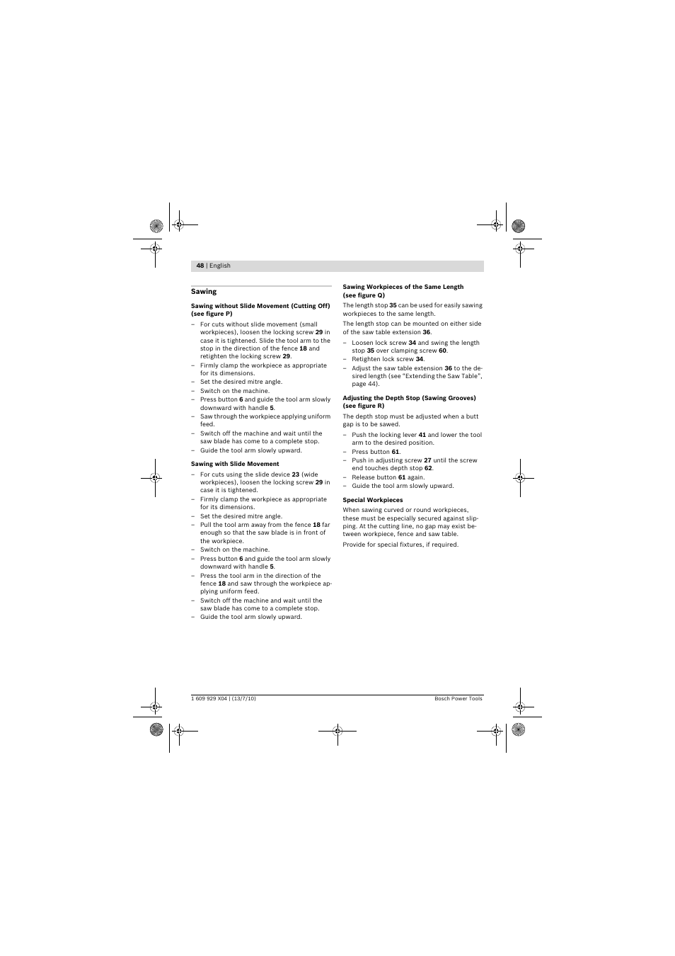 Bosch GCM 10 SD Professional User Manual | Page 48 / 630