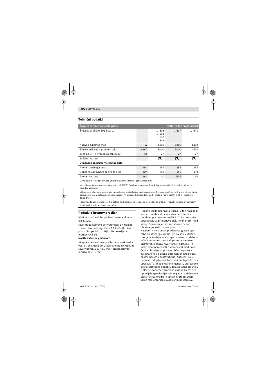 Bosch GCM 10 SD Professional User Manual | Page 496 / 630