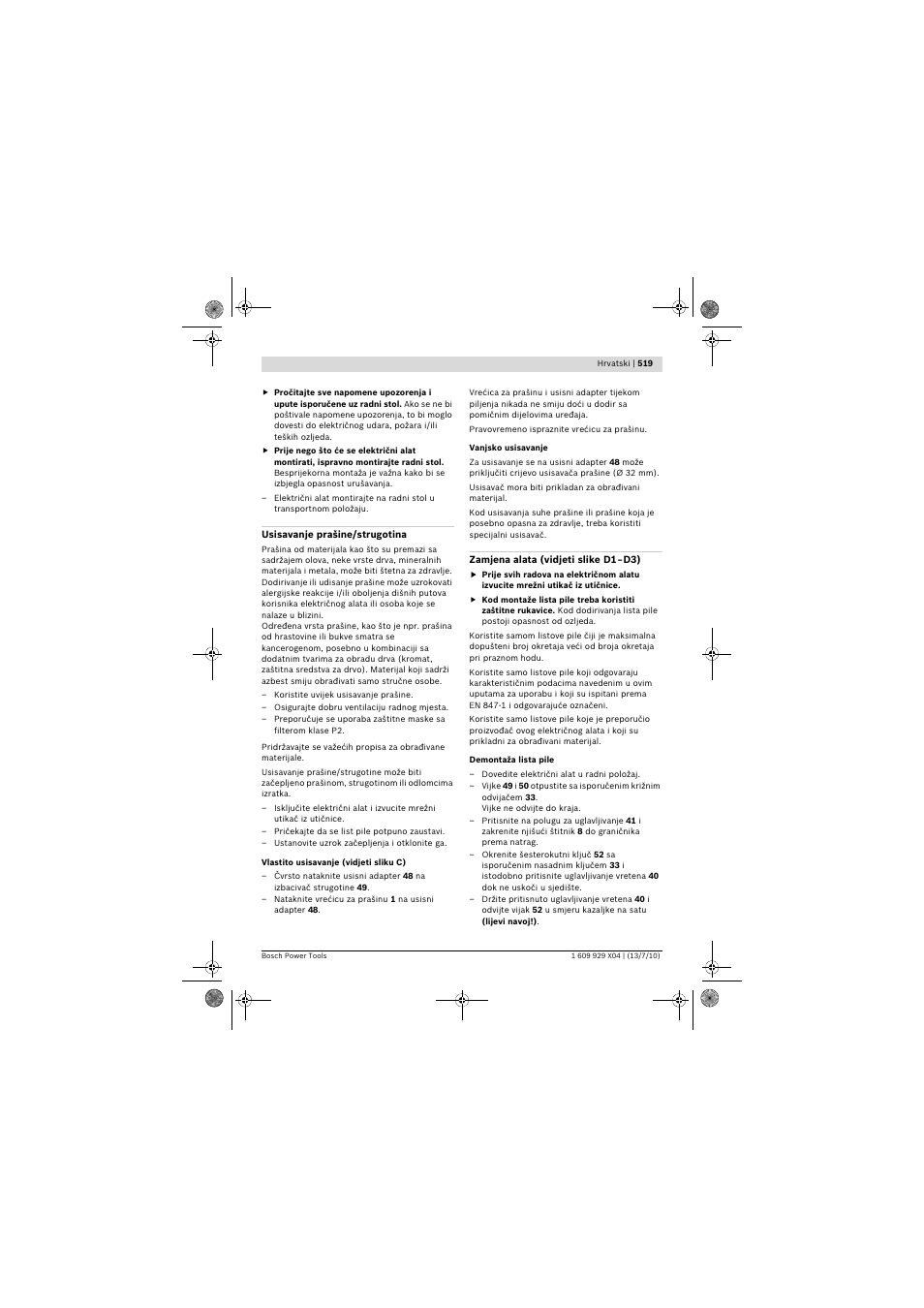 Bosch GCM 10 SD Professional User Manual | Page 519 / 630