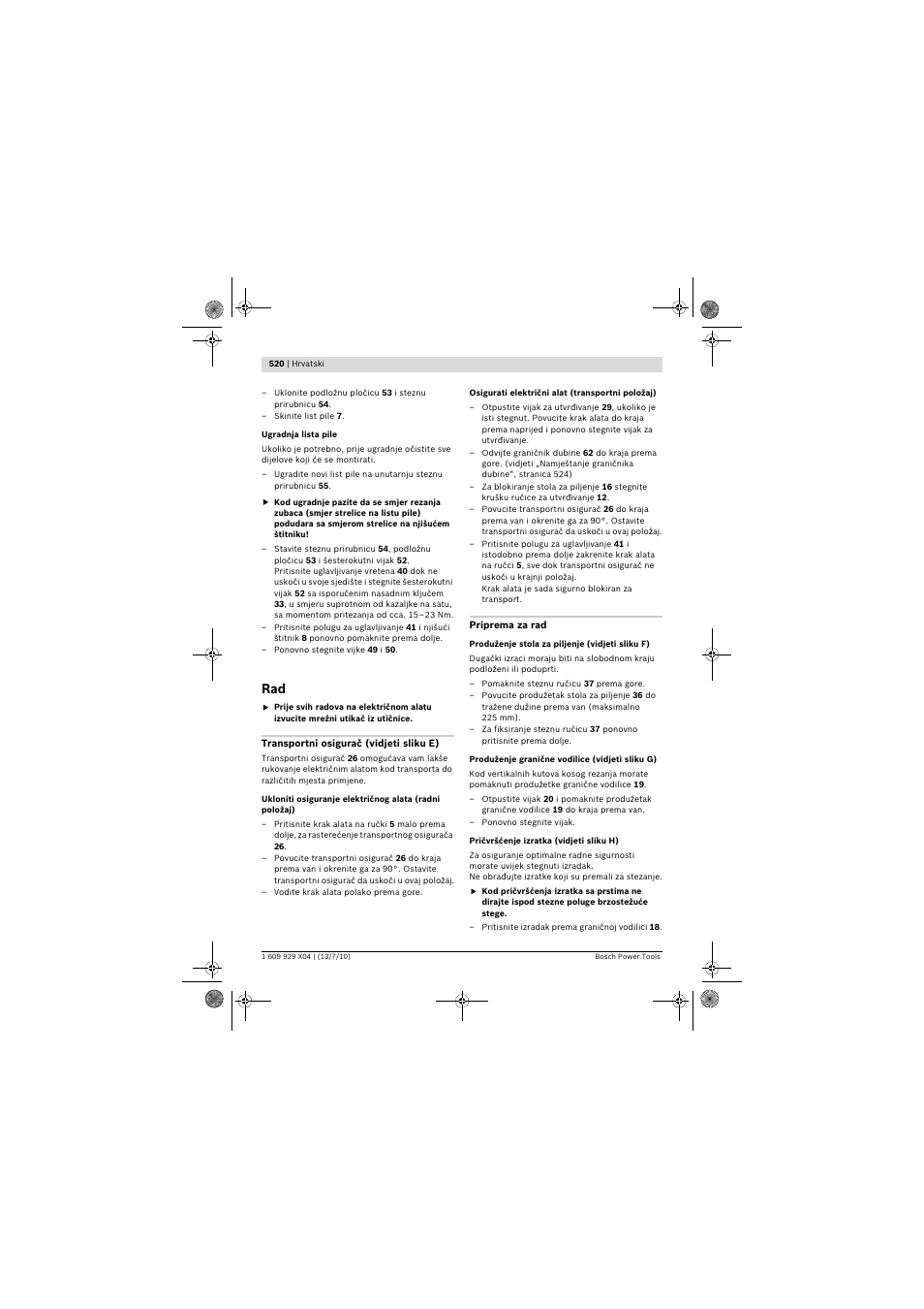 Bosch GCM 10 SD Professional User Manual | Page 520 / 630