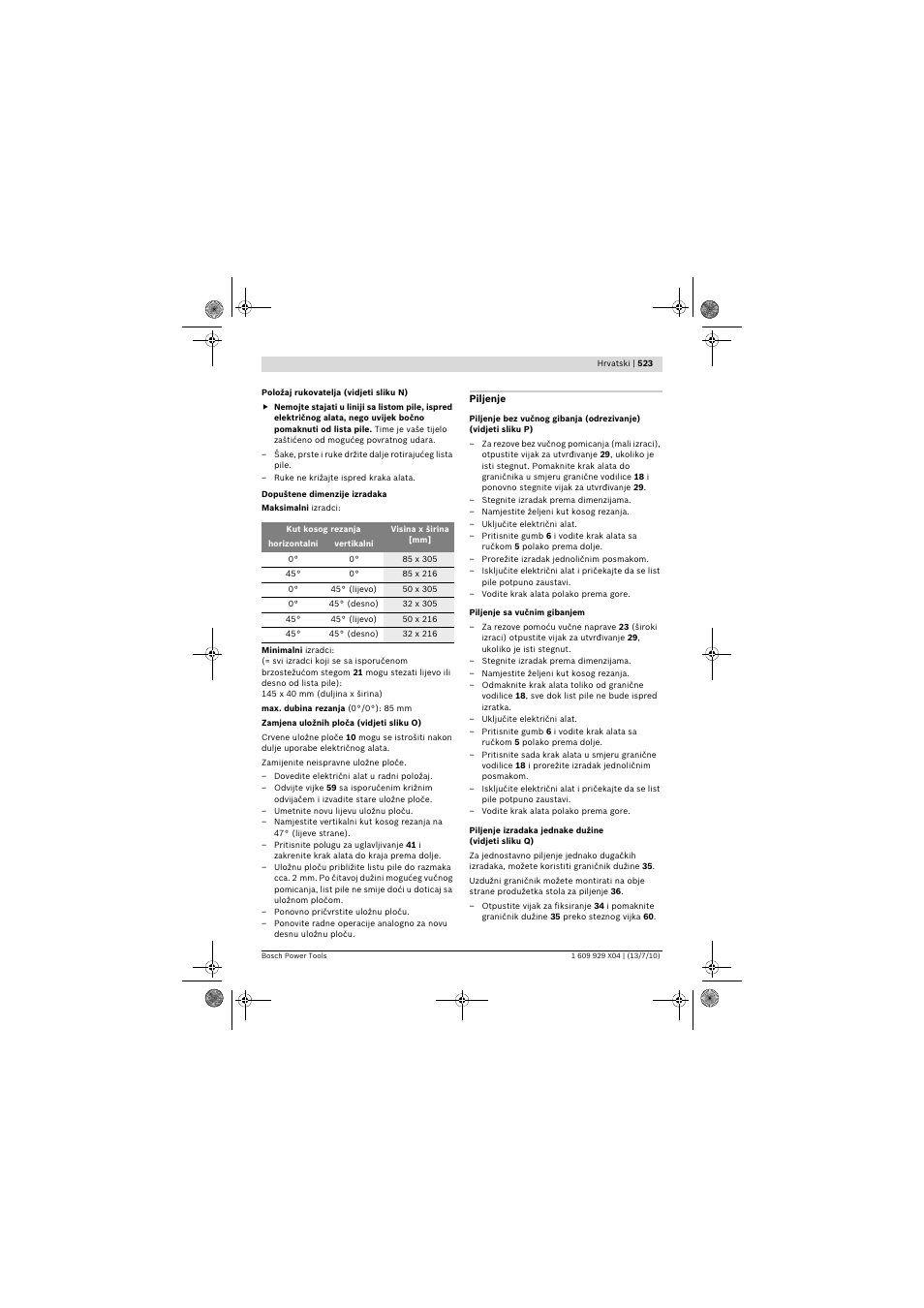 Bosch GCM 10 SD Professional User Manual | Page 523 / 630