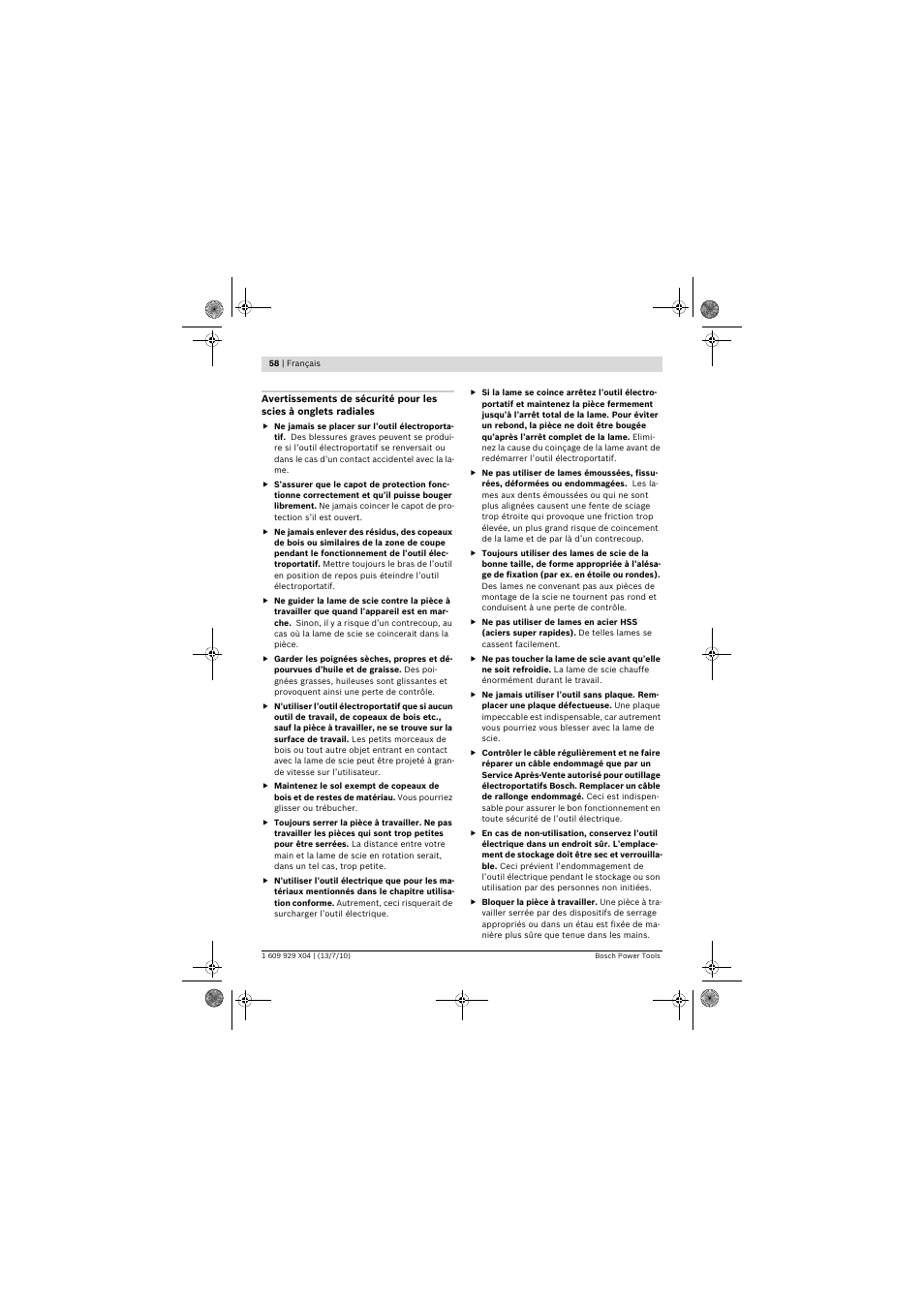 Bosch GCM 10 SD Professional User Manual | Page 58 / 630