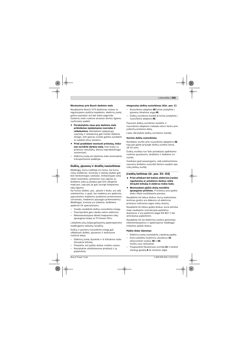 Bosch GCM 10 SD Professional User Manual | Page 581 / 630