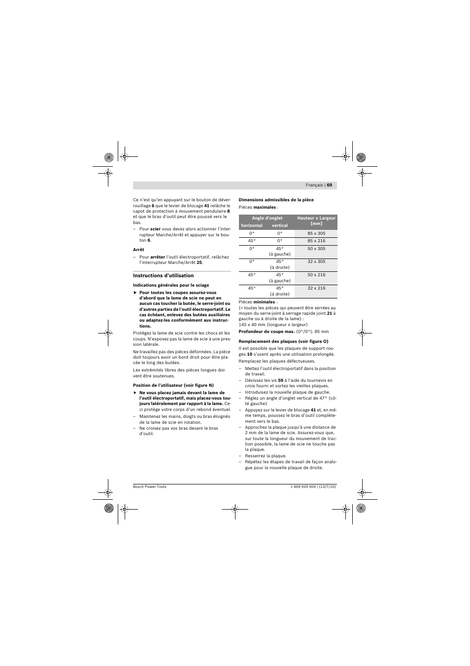 Bosch GCM 10 SD Professional User Manual | Page 69 / 630
