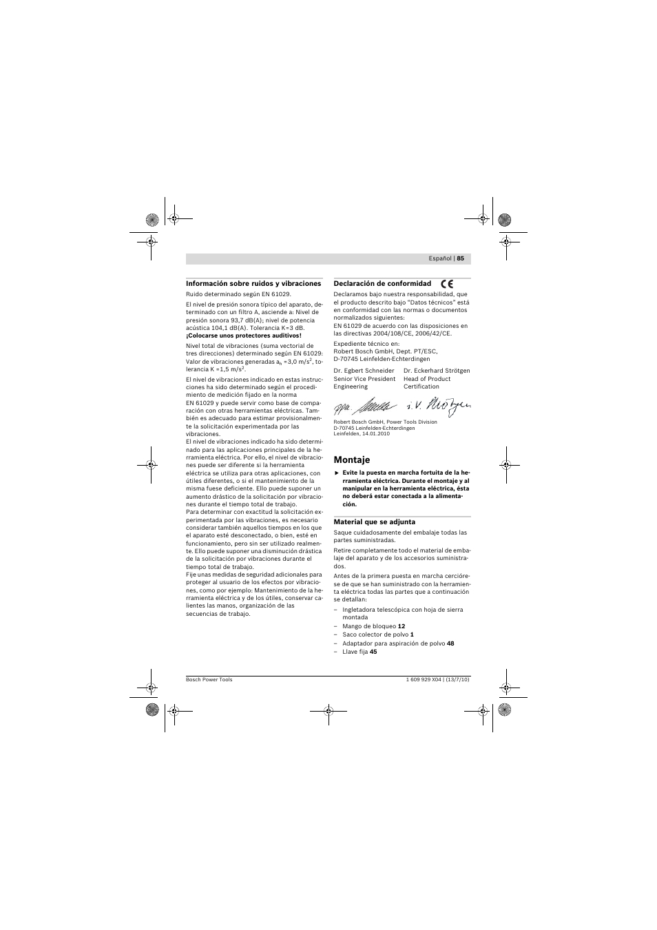 Montaje | Bosch GCM 10 SD Professional User Manual | Page 85 / 630