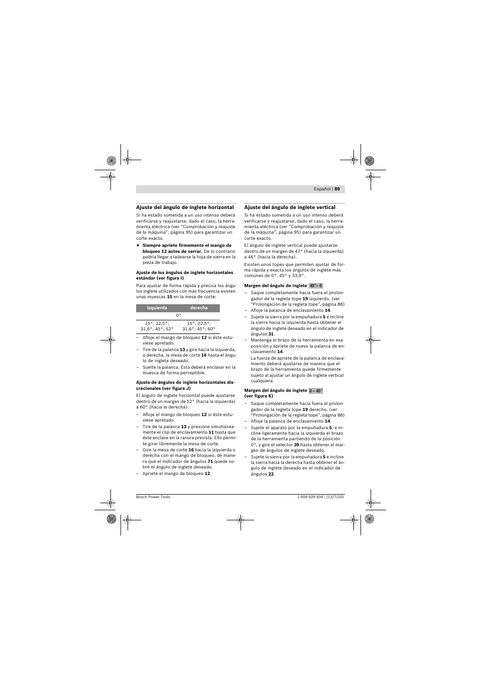 Bosch GCM 10 SD Professional User Manual | Page 89 / 630