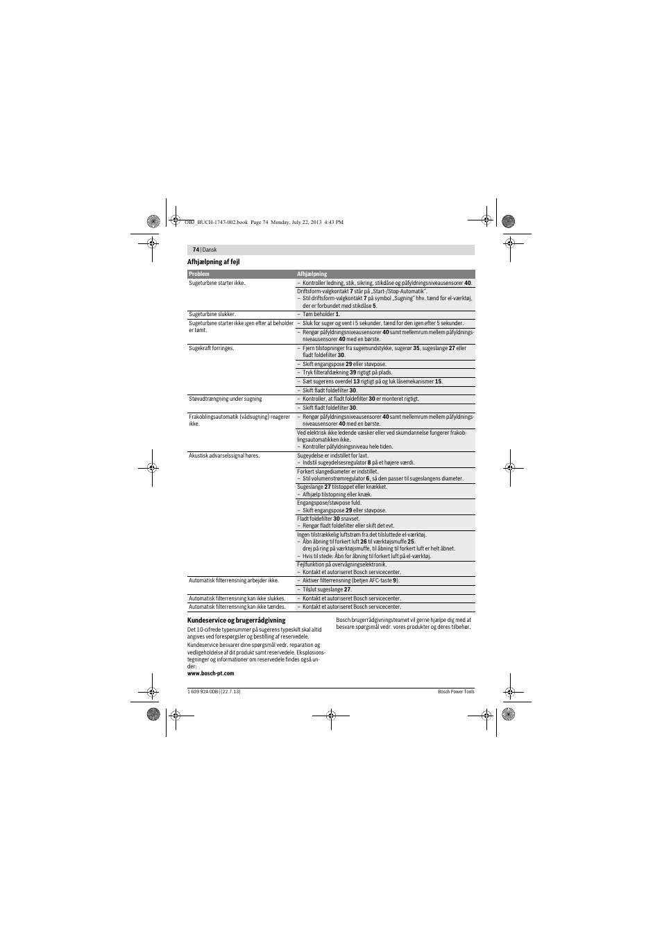 Bosch GAS 55 M AFC Professional User Manual | Page 74 / 264