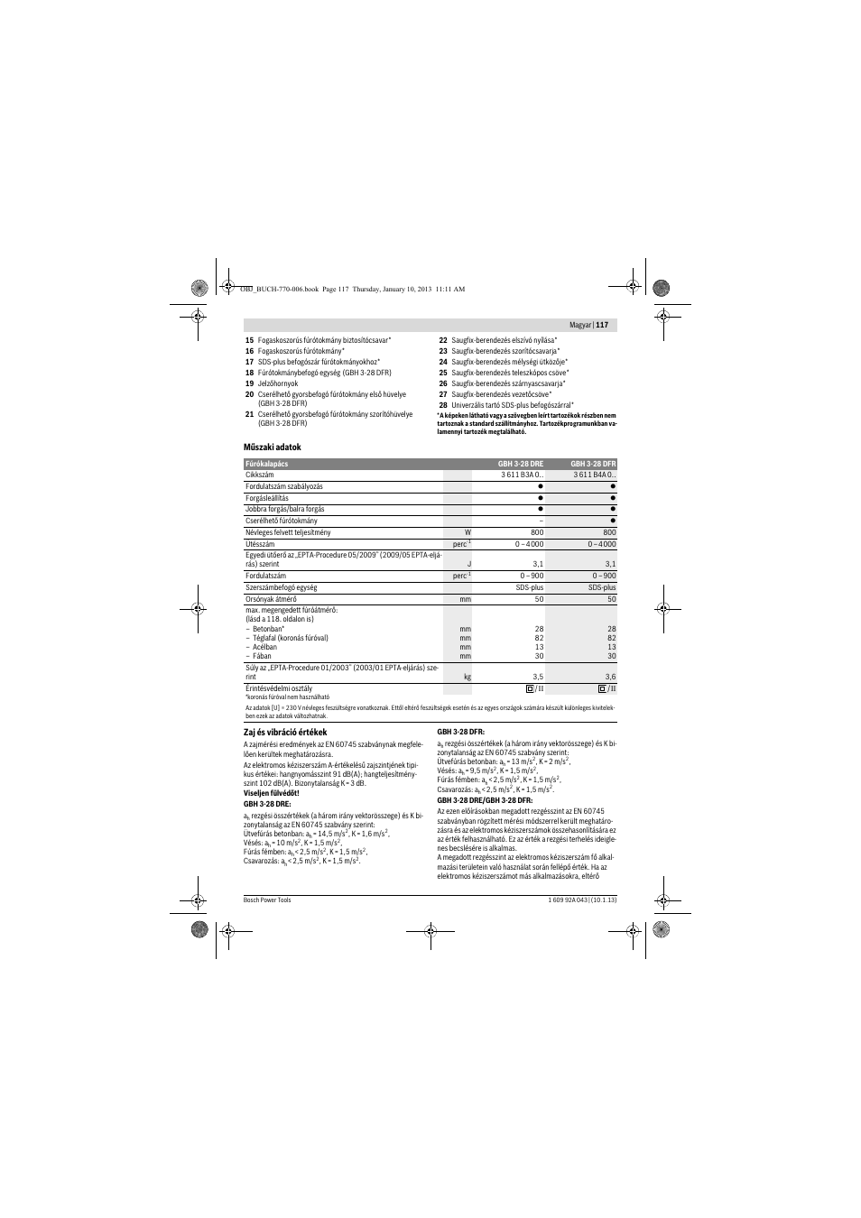 Bosch GBH 3-28 DRE Professional User Manual | Page 117 / 207