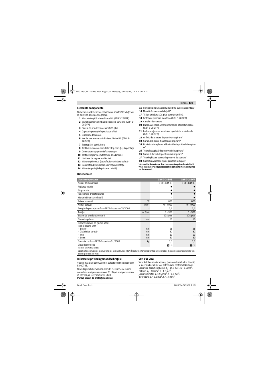 Bosch GBH 3-28 DRE Professional User Manual | Page 139 / 207
