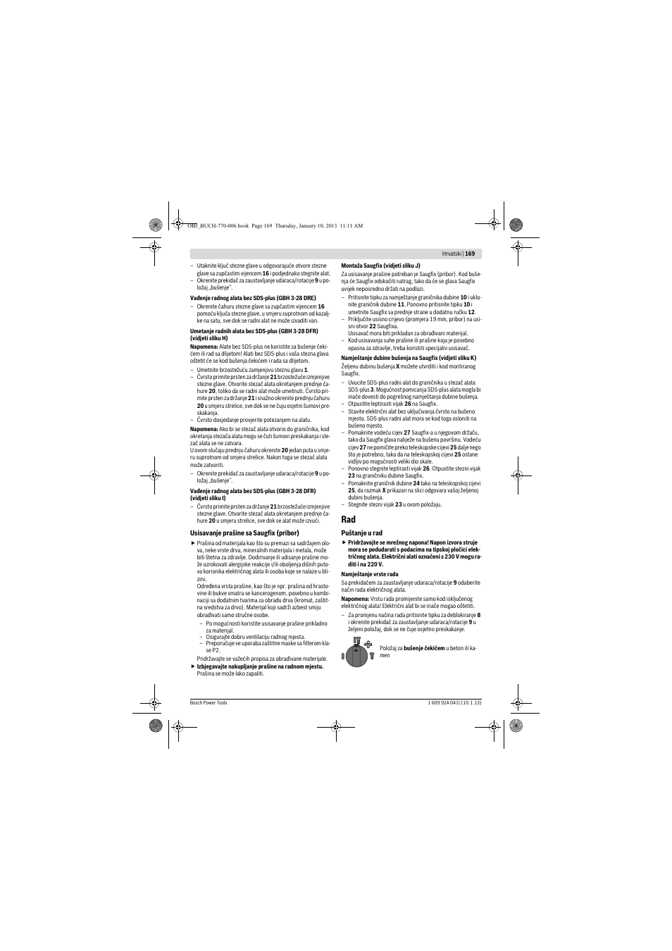 Bosch GBH 3-28 DRE Professional User Manual | Page 169 / 207
