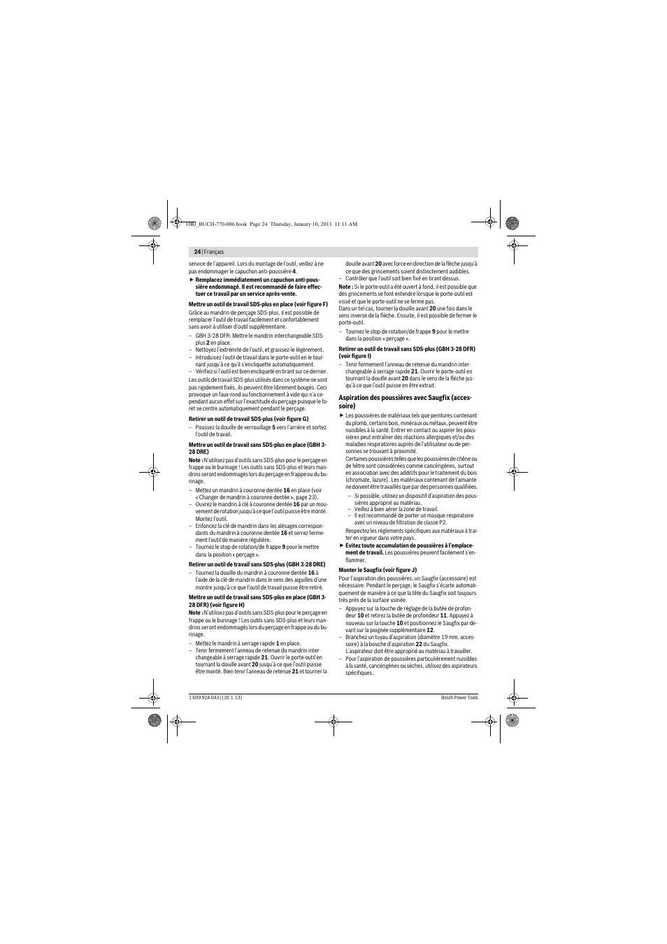 Bosch GBH 3-28 DRE Professional User Manual | Page 24 / 207
