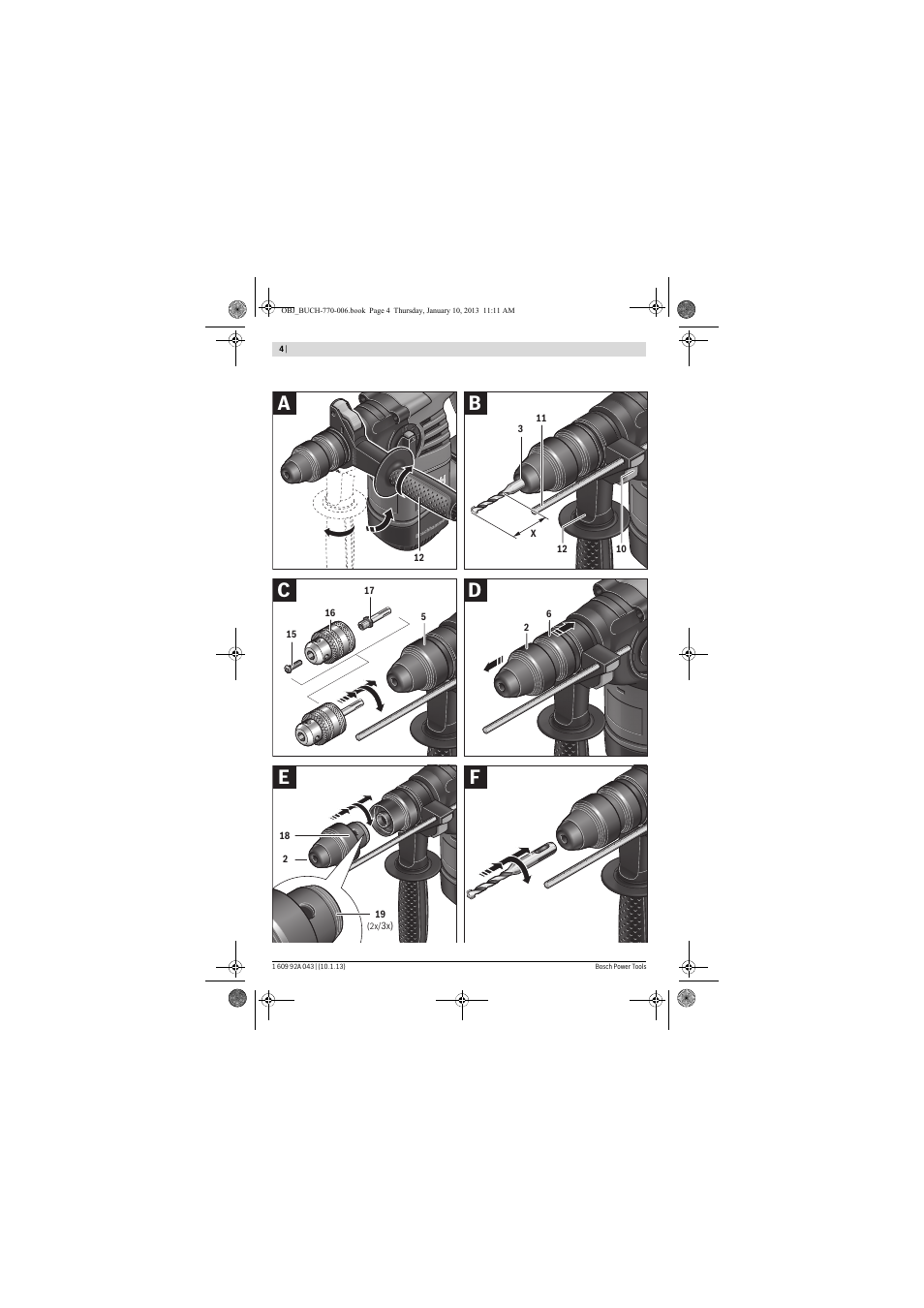Bosch GBH 3-28 DRE Professional User Manual | Page 4 / 207