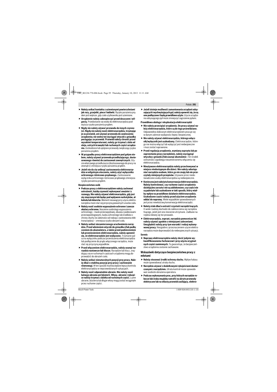Bosch GBH 3-28 DRE Professional User Manual | Page 95 / 207