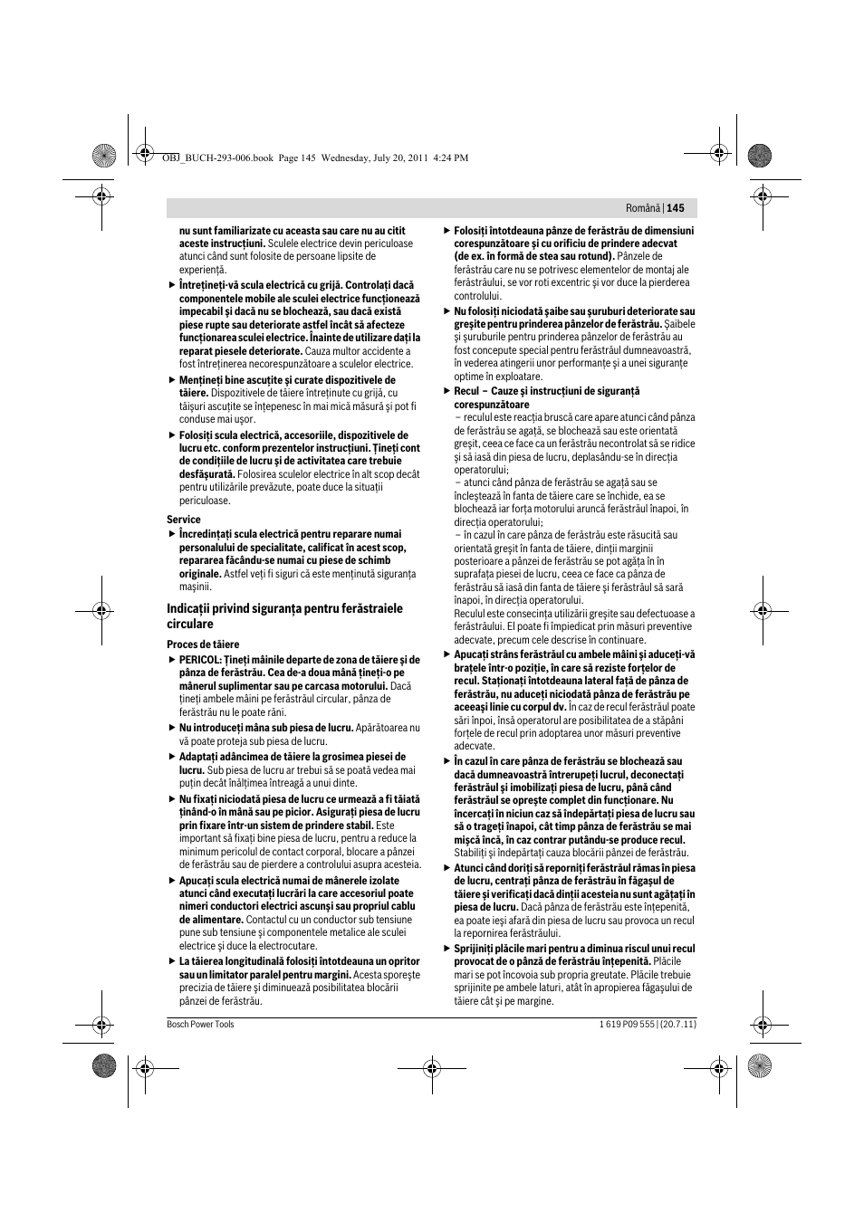 Bosch GKS 85 G Professional User Manual | Page 145 / 217