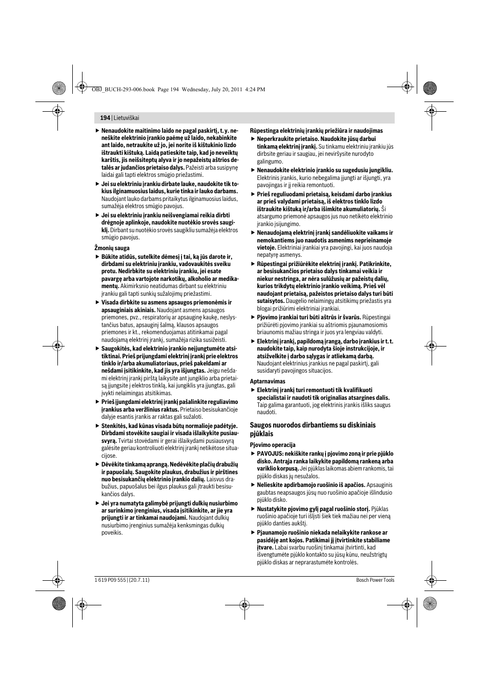 Bosch GKS 85 G Professional User Manual | Page 194 / 217