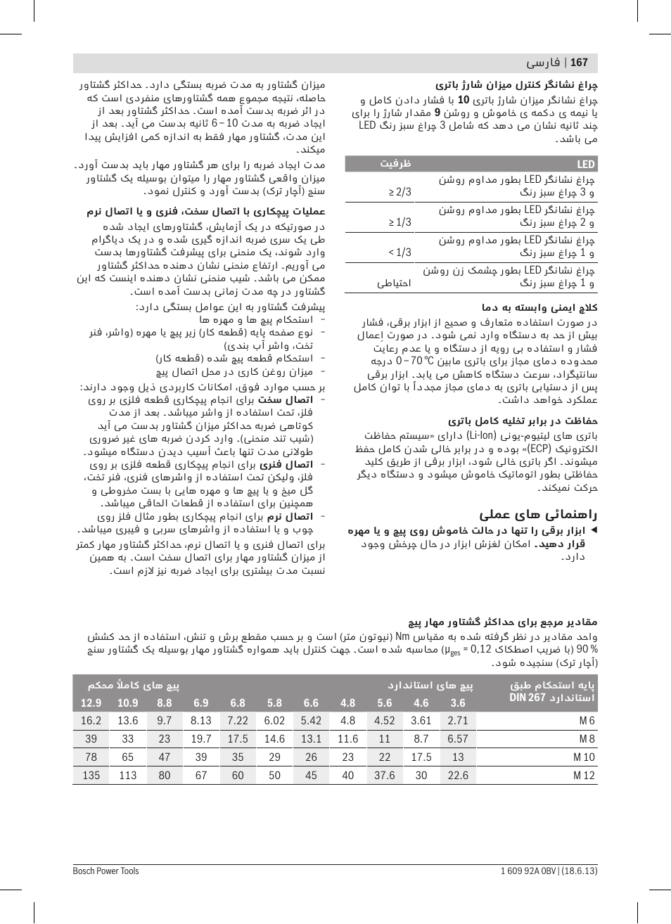 Bosch GDR 10,8-LI Professional User Manual | Page 167 / 171