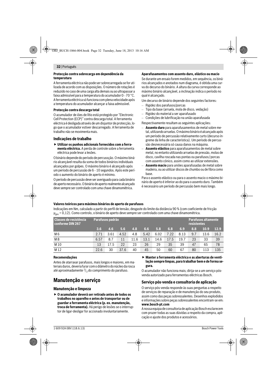 Manutenção e serviço | Bosch GDR 10,8-LI Professional User Manual | Page 32 / 171