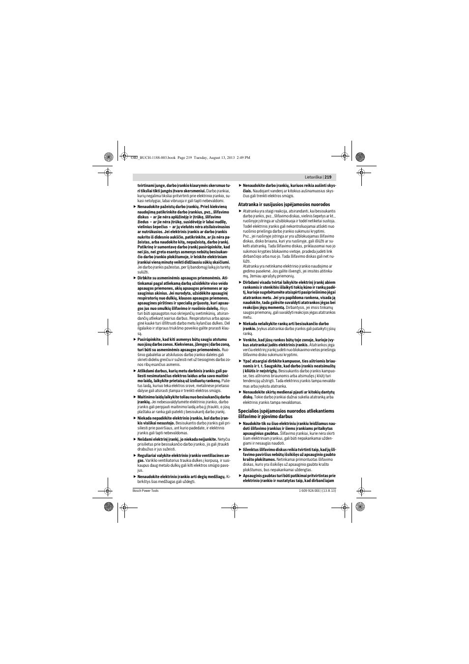 Bosch GWS 7-125 Professional User Manual | Page 219 / 257