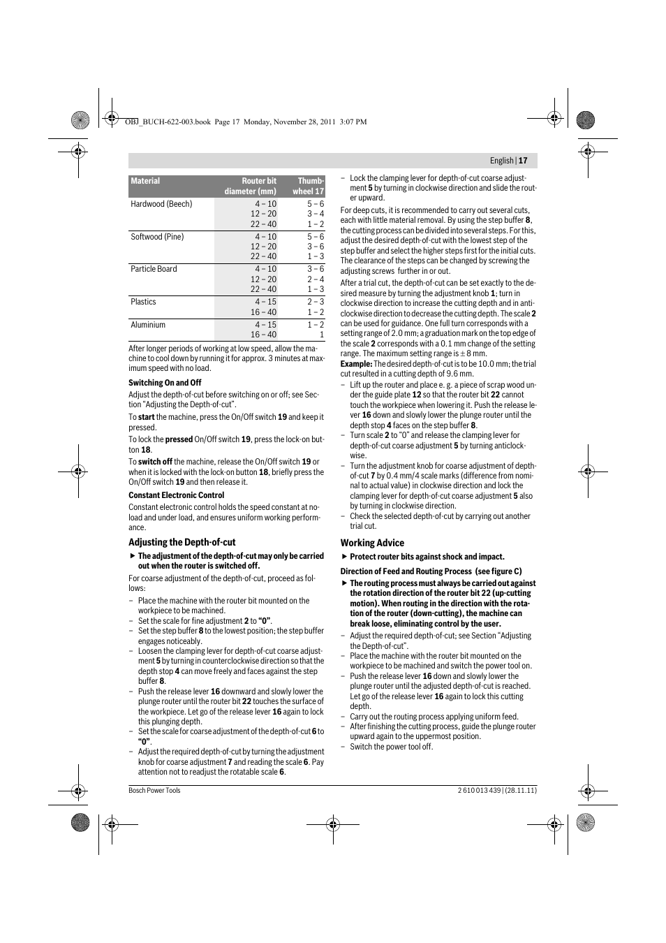 Bosch GOF 2000 CE Professional User Manual | Page 17 / 210