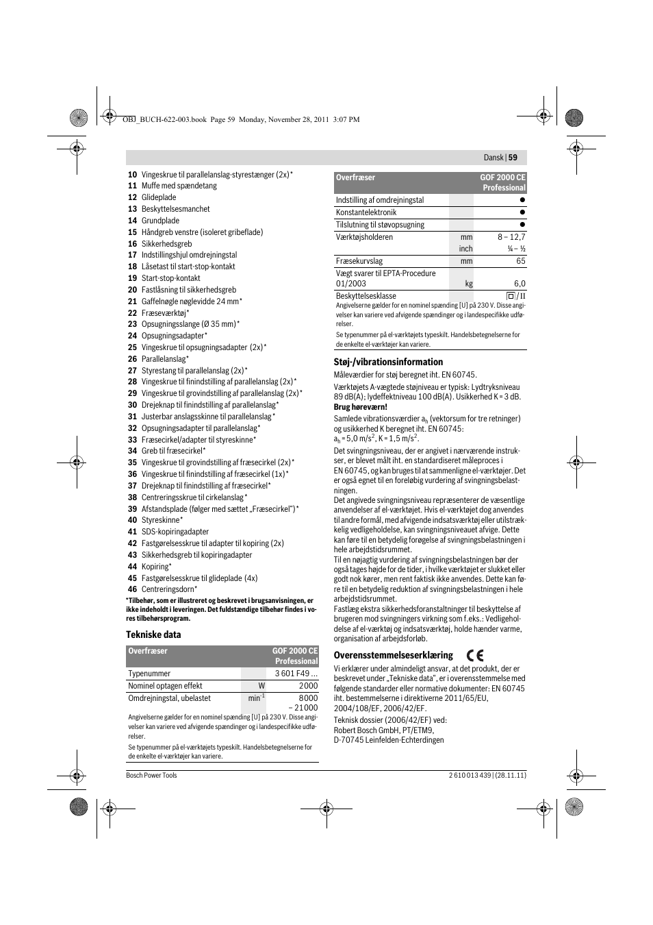 Bosch GOF 2000 CE Professional User Manual | Page 59 / 210
