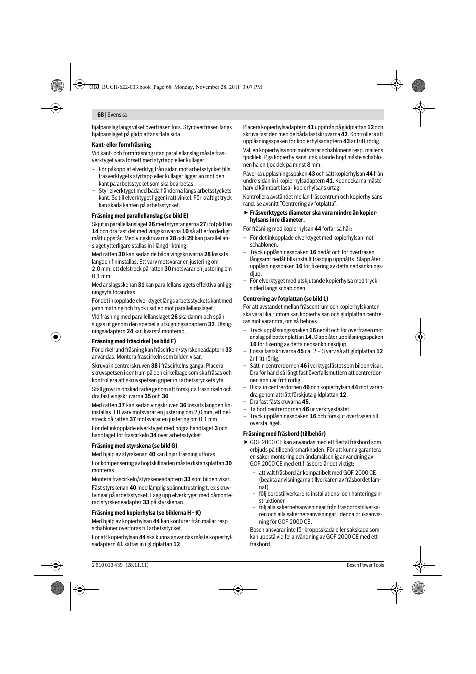 Bosch GOF 2000 CE Professional User Manual | Page 68 / 210