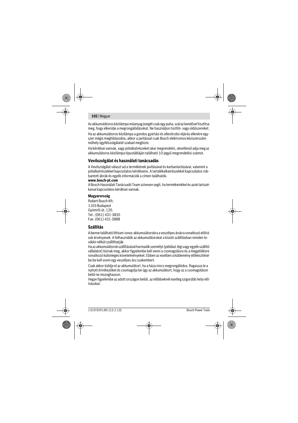 Bosch PLI 10,8 LI User Manual | Page 102 / 179