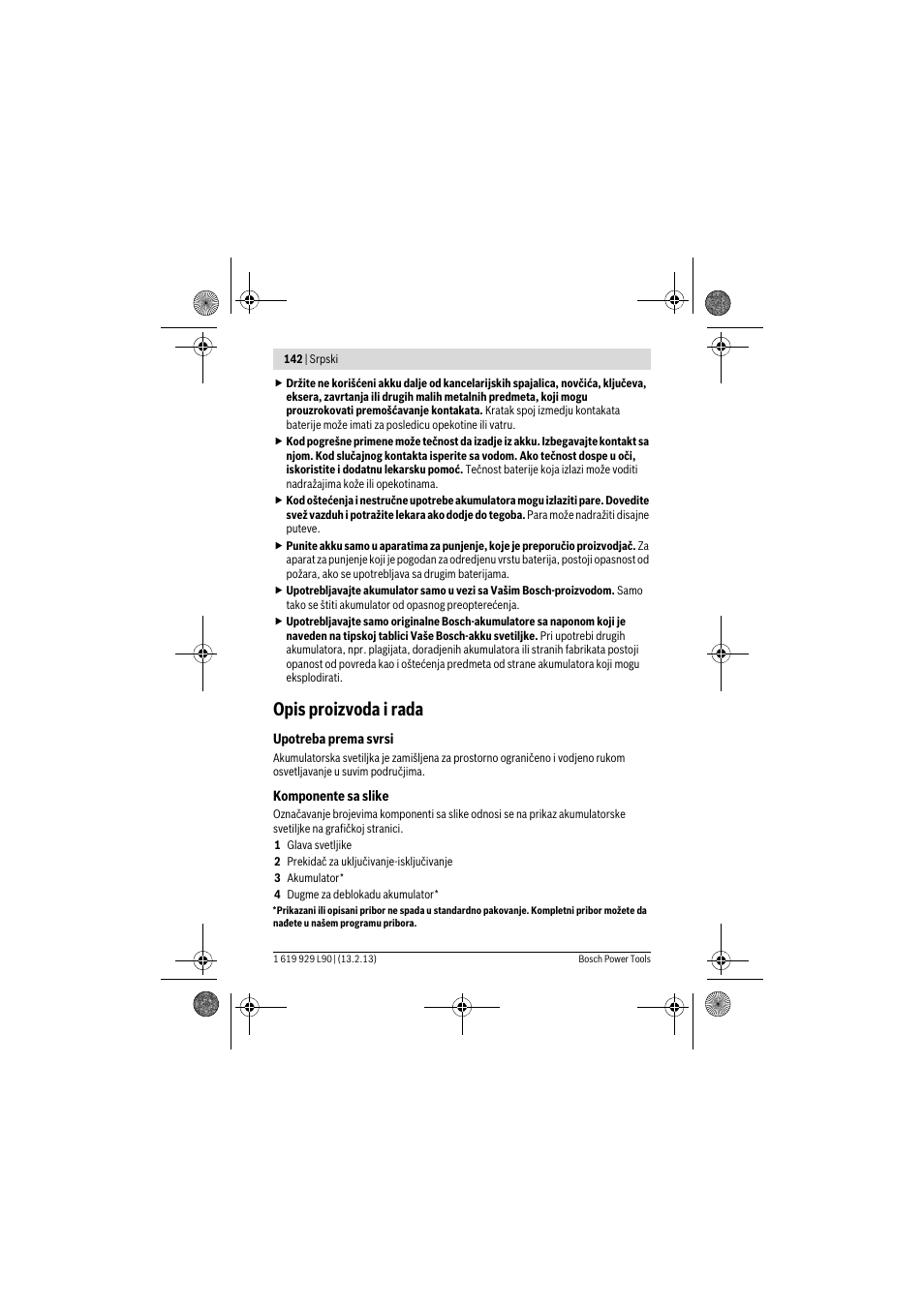 Opis proizvoda i rada | Bosch PLI 10,8 LI User Manual | Page 142 / 179