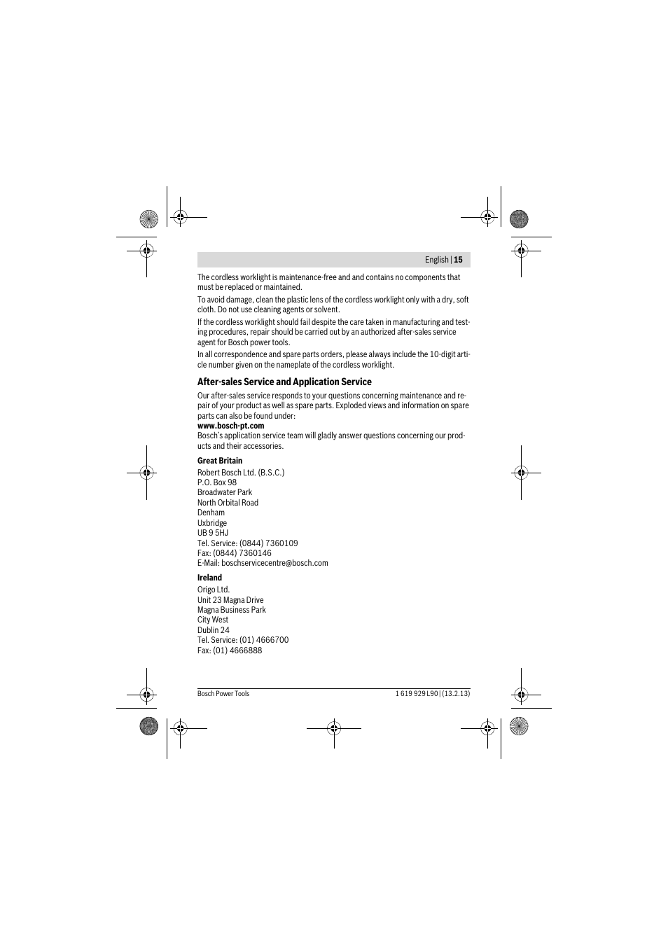 Bosch PLI 10,8 LI User Manual | Page 15 / 179
