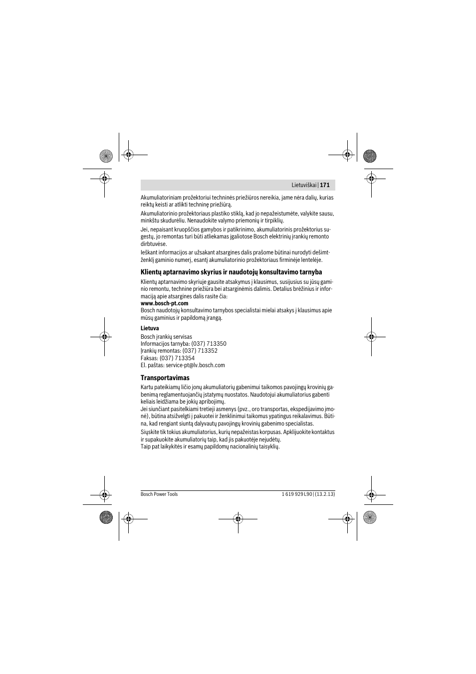 Bosch PLI 10,8 LI User Manual | Page 171 / 179